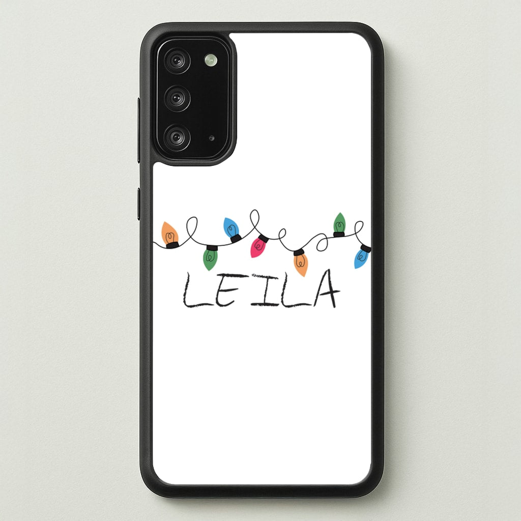 Fairy Lights - Personalised Stranger - Stranger Things Phone Case for Galaxy Note 20