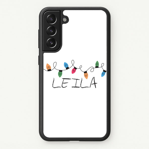 Fairy Lights - Personalised Stranger - Stranger Things Phone Case for Galaxy S22 Plus
