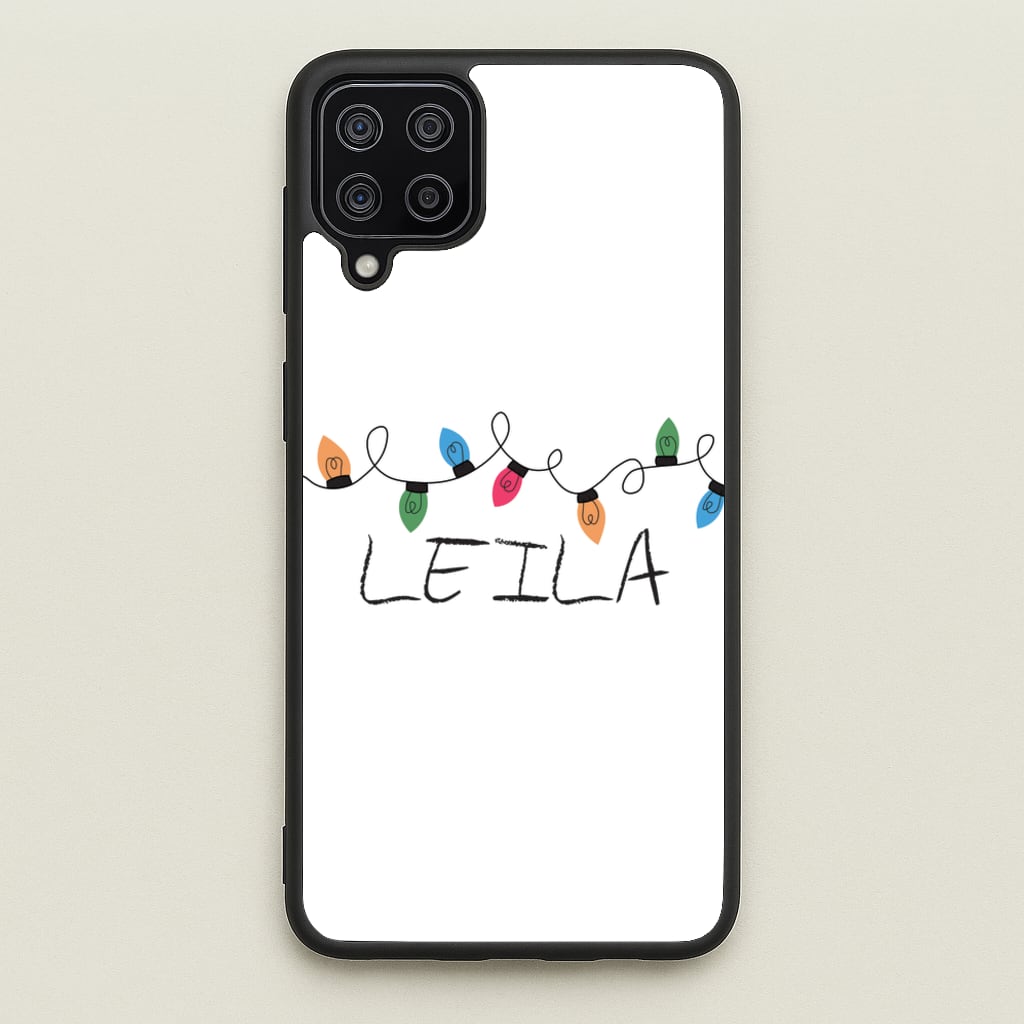 Fairy Lights - Personalised Stranger - Stranger Things Phone Case for Galaxy A12