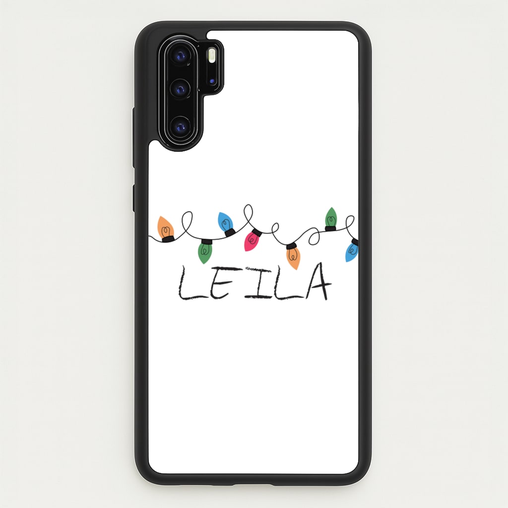 Fairy Lights - Personalised Stranger - Stranger Things Phone Case for Huawei P30 Pro