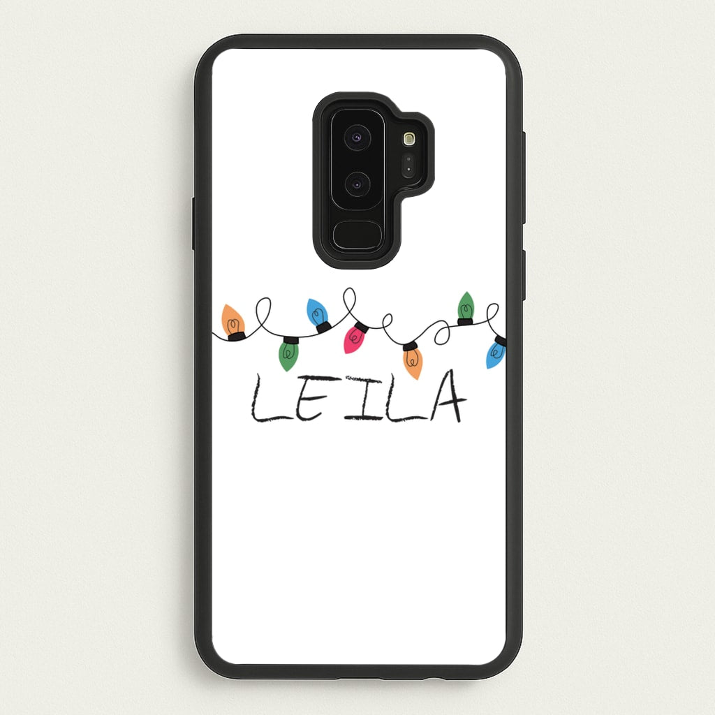 Fairy Lights - Personalised Stranger - Stranger Things Phone Case for Galaxy S9 Plus