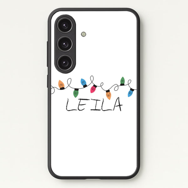 Fairy Lights - Personalised Stranger - Stranger Things Phone Case for Galaxy S24FE