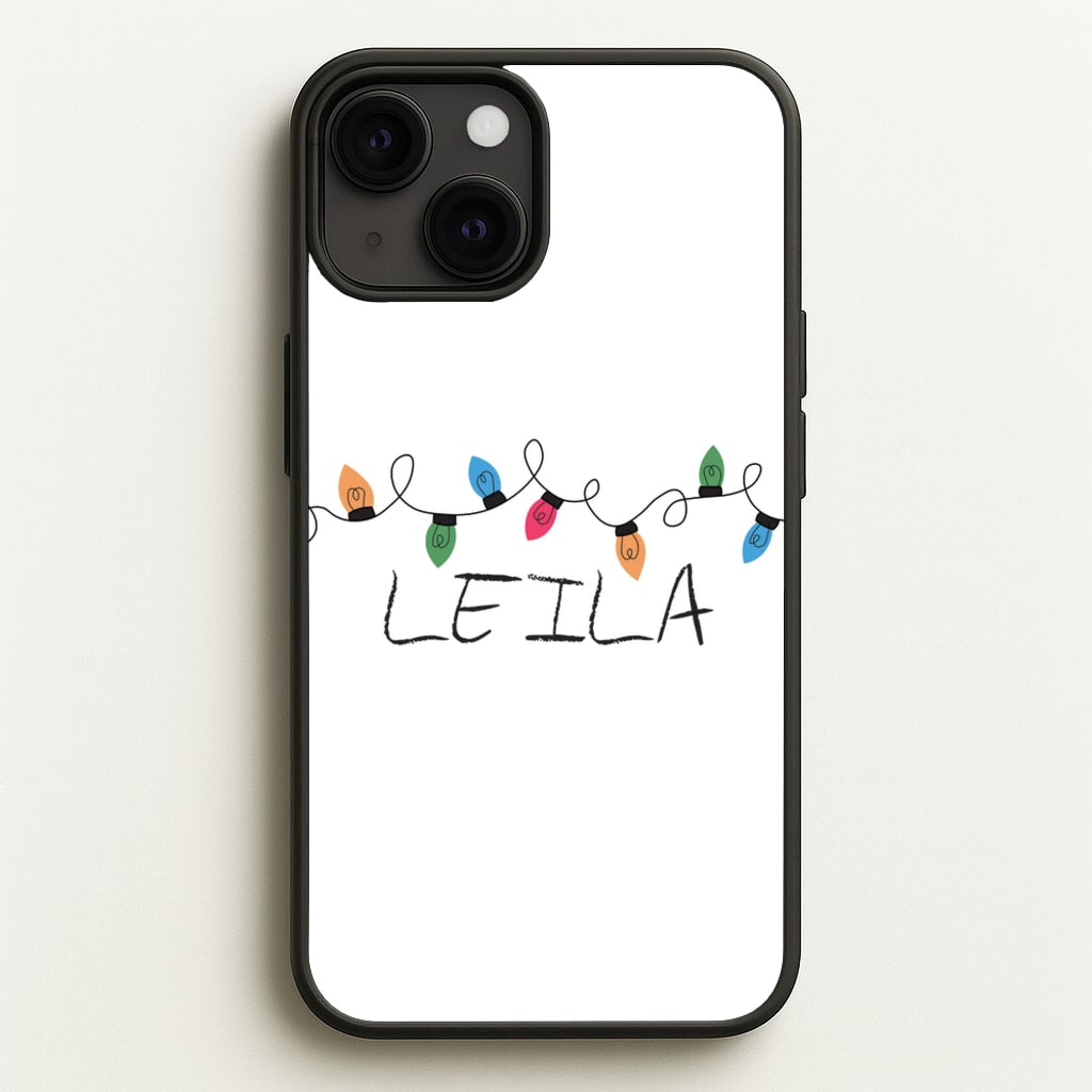 Fairy Lights - Personalised Stranger - Stranger Things Phone Case for iPhone 13