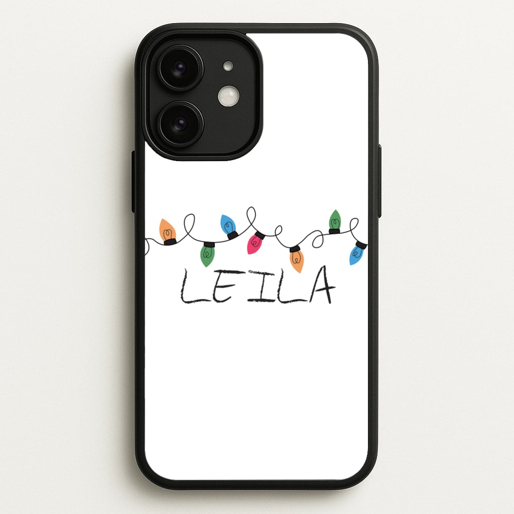 Fairy Lights - Personalised Stranger - Stranger Things Phone Case for iPhone 11