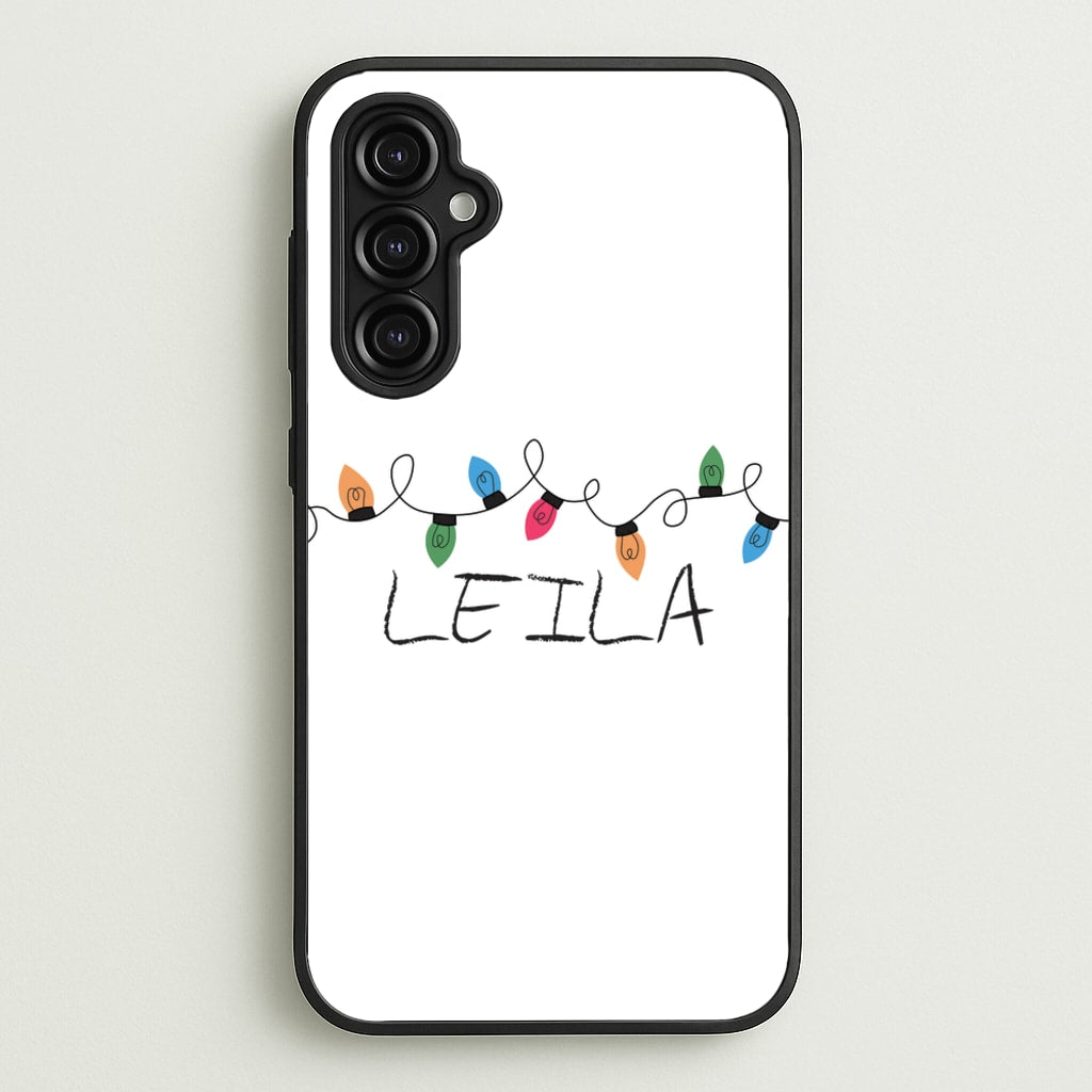 Fairy Lights - Personalised Stranger - Stranger Things Phone Case for Galaxy A14