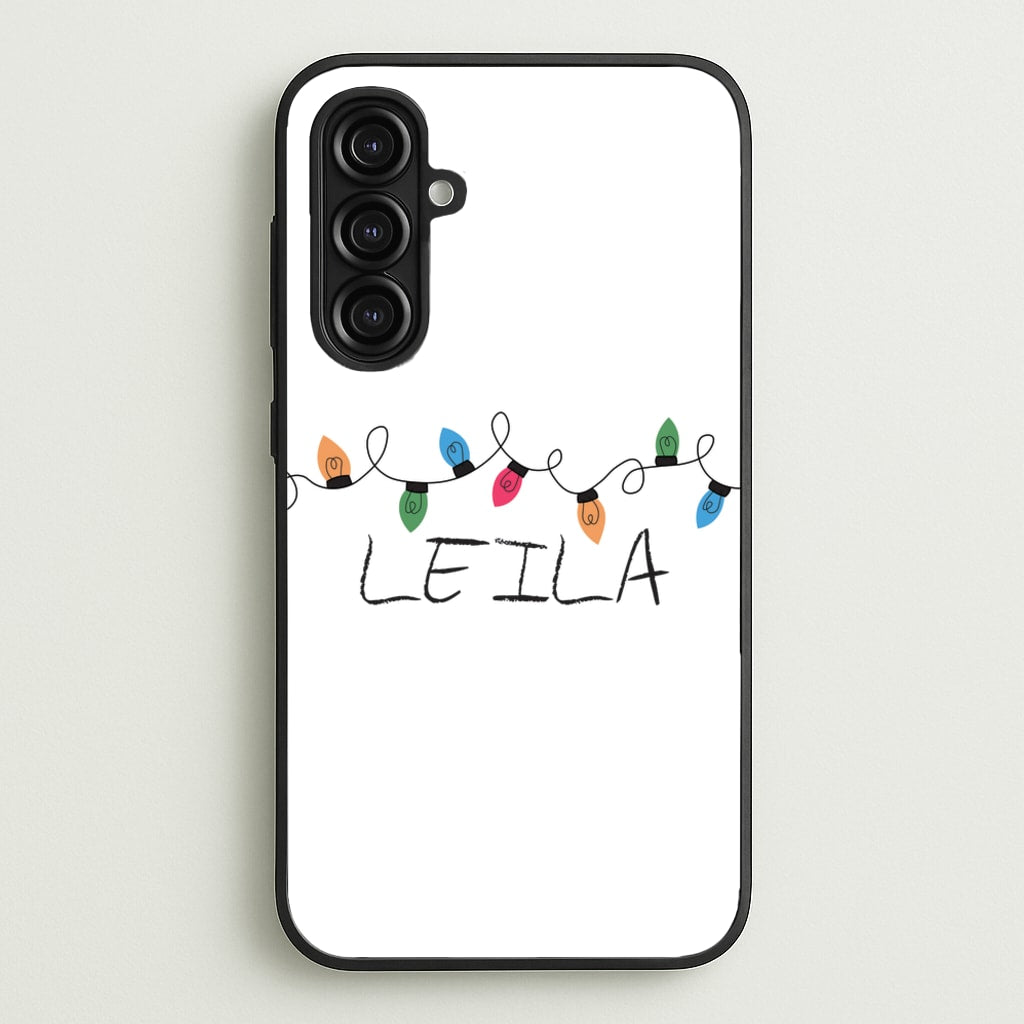Fairy Lights - Personalised Stranger - Stranger Things Phone Case for Galaxy A16