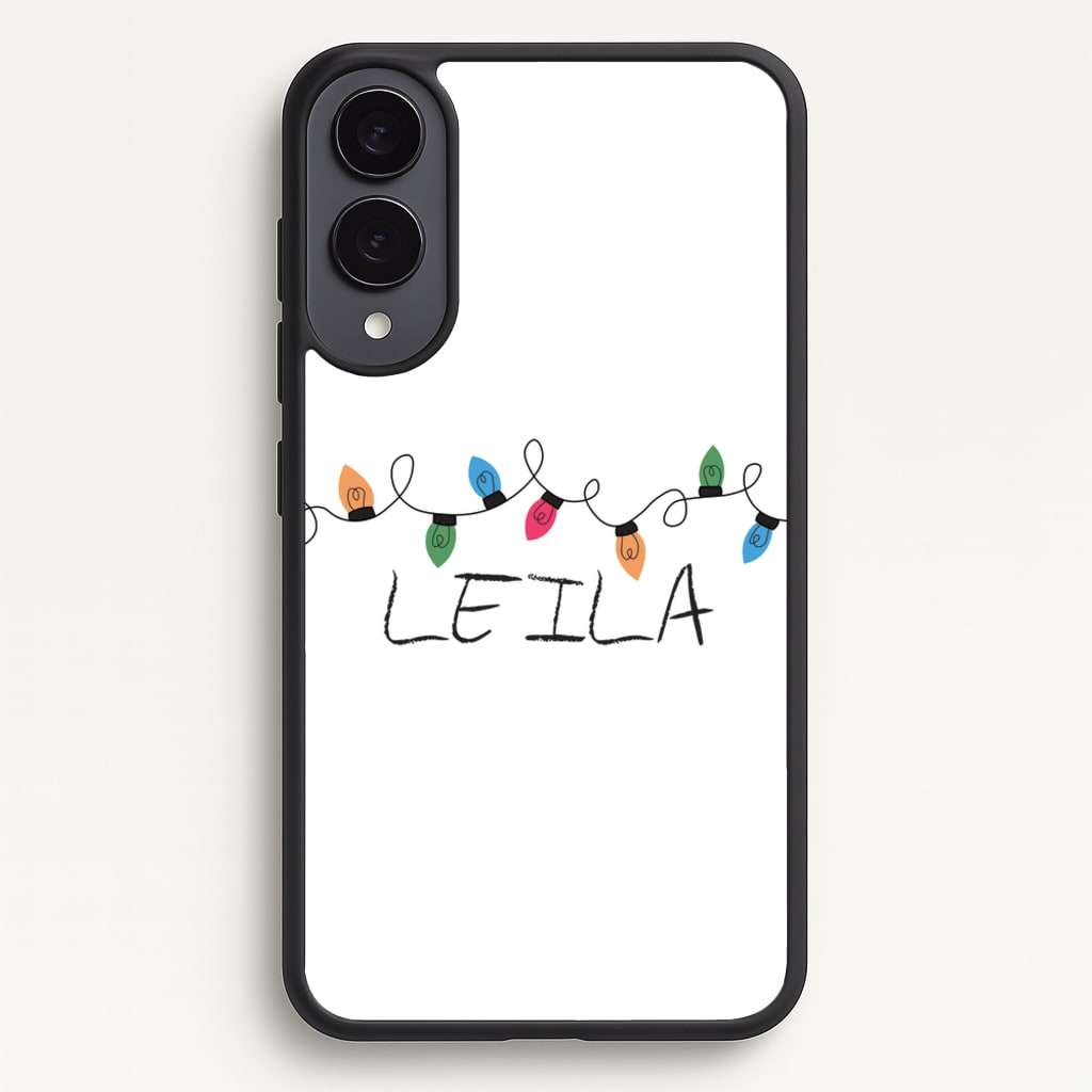 Fairy Lights - Personalised Stranger - Stranger Things Phone Case for Galaxy S25 Edge