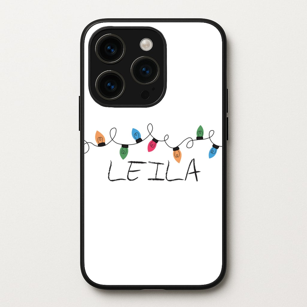 Fairy Lights - Personalised Stranger - Stranger Things Phone Case for iPhone 15 Pro