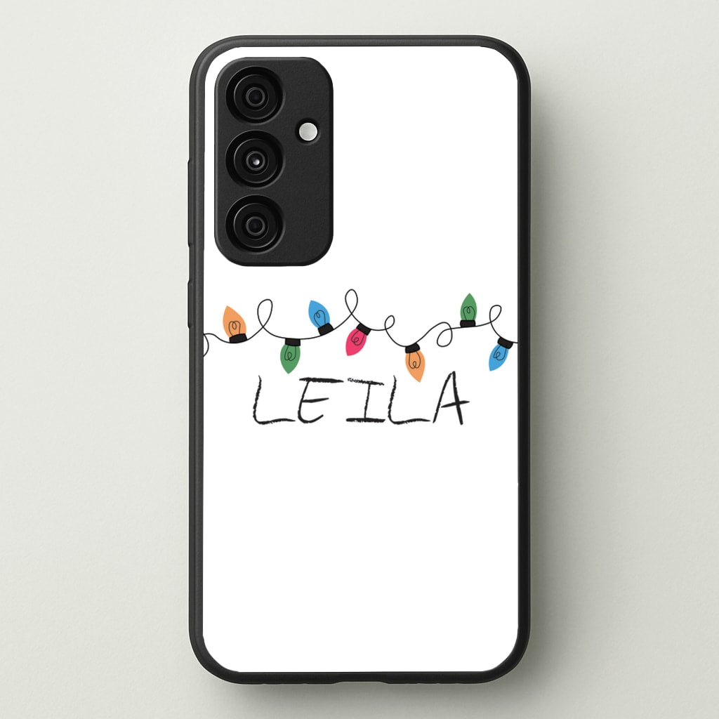 Fairy Lights - Personalised Stranger - Stranger Things Phone Case for Galaxy A15