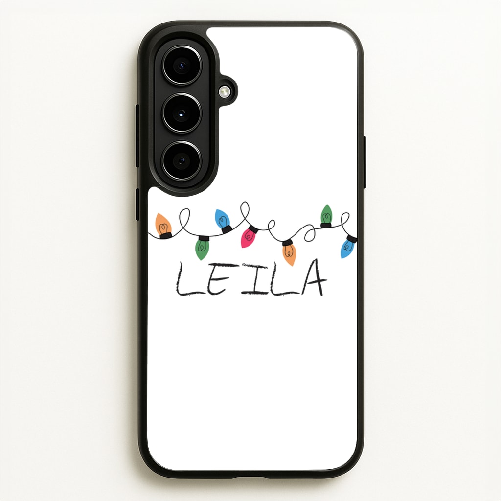 Fairy Lights - Personalised Stranger - Stranger Things Phone Case for Galaxy A56
