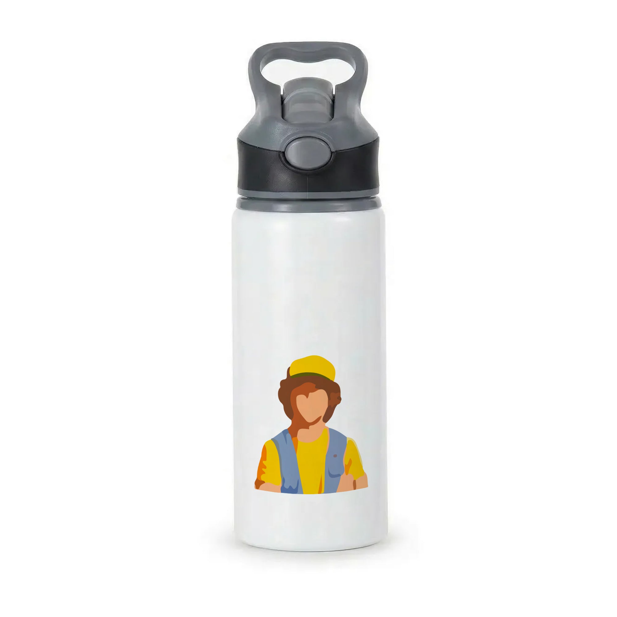 Faceless Dustin - Stranger Things Active Water Bottle - Black