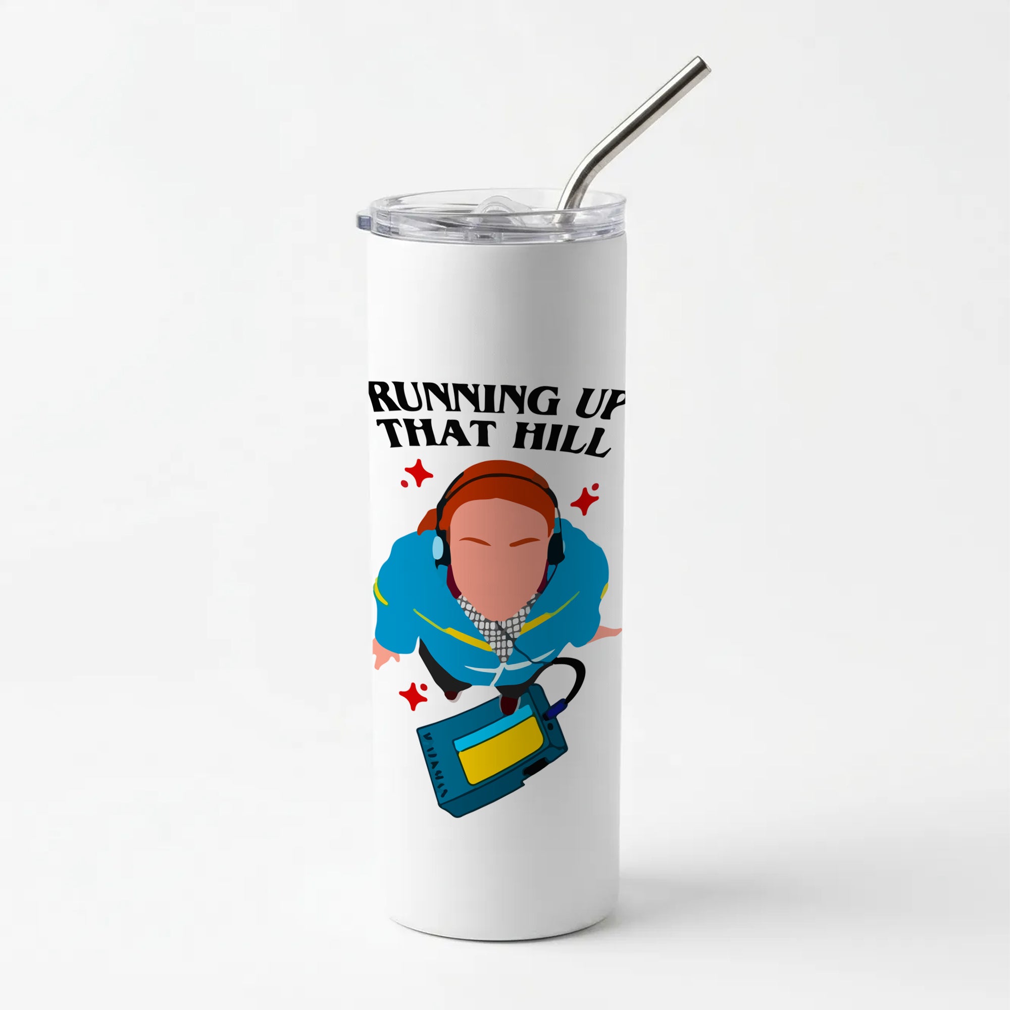 Running Up That Hill Skinny Tumbler