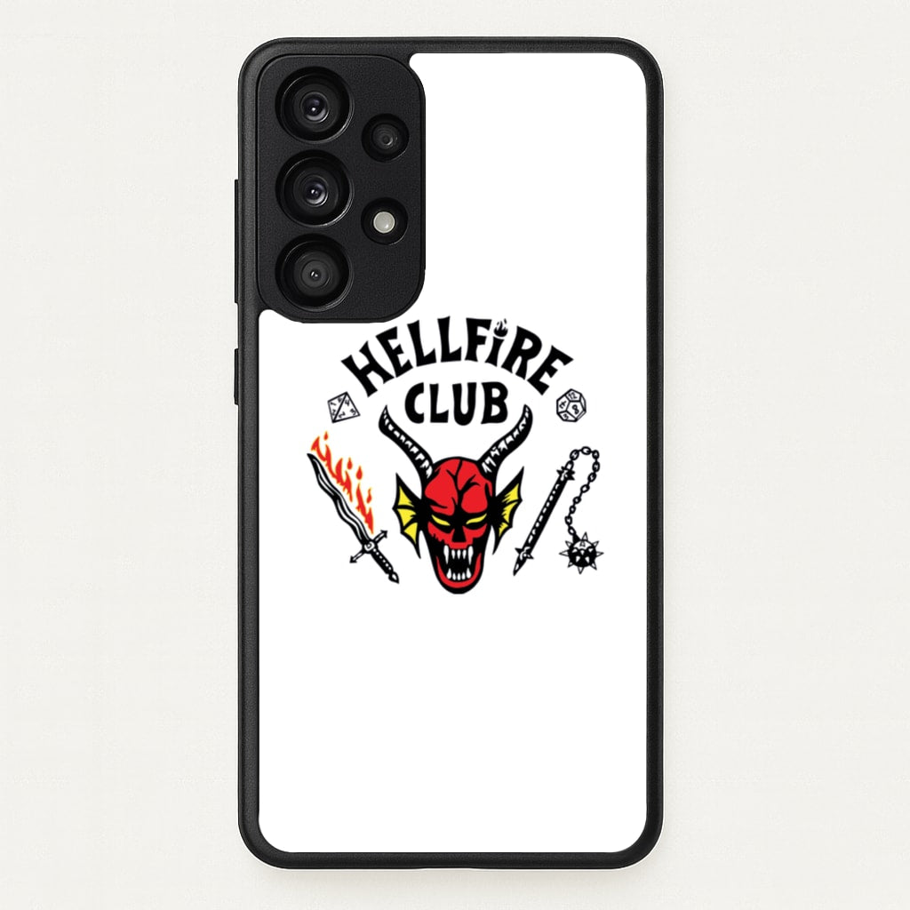 Hellfire Logo - White - Stranger Things Phone Case for Galaxy A33