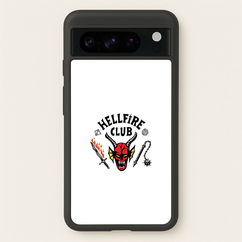 Hellfire Logo - White - Stranger Things Phone Case for Google Pixel 8 Pro