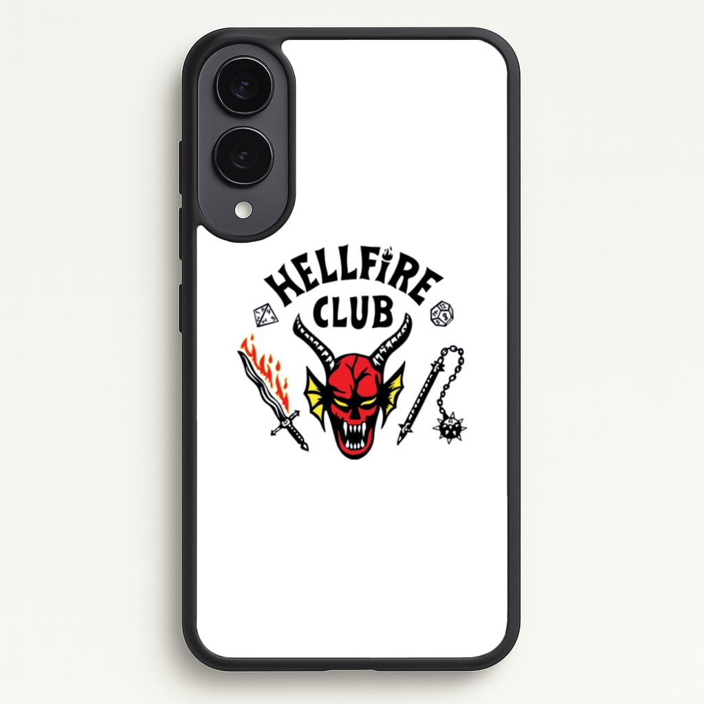 Hellfire Logo - White - Stranger Things Phone Case for Galaxy S25 Edge