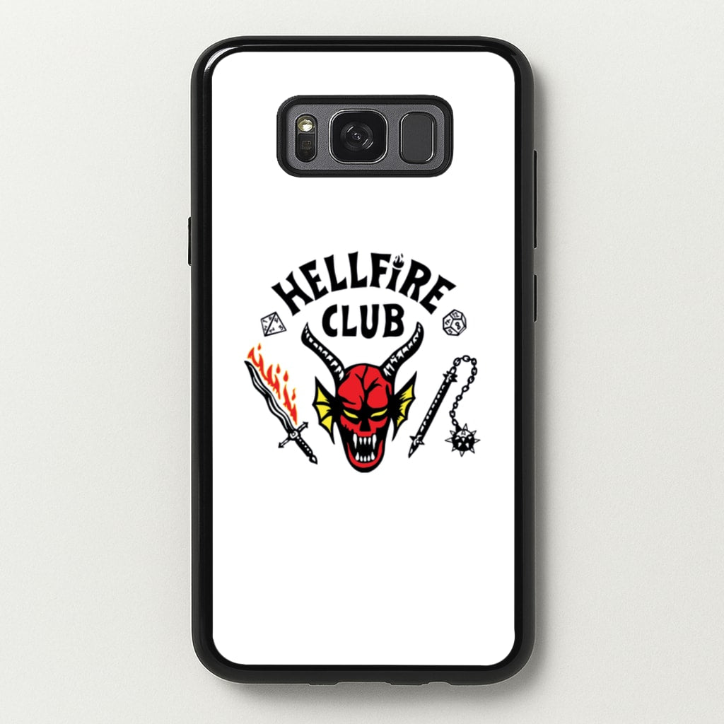 Hellfire Logo - White - Stranger Things Phone Case for Galaxy S8 Plus