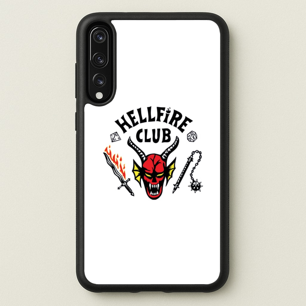 Hellfire Logo - White - Stranger Things Phone Case for Huawei P20 Pro