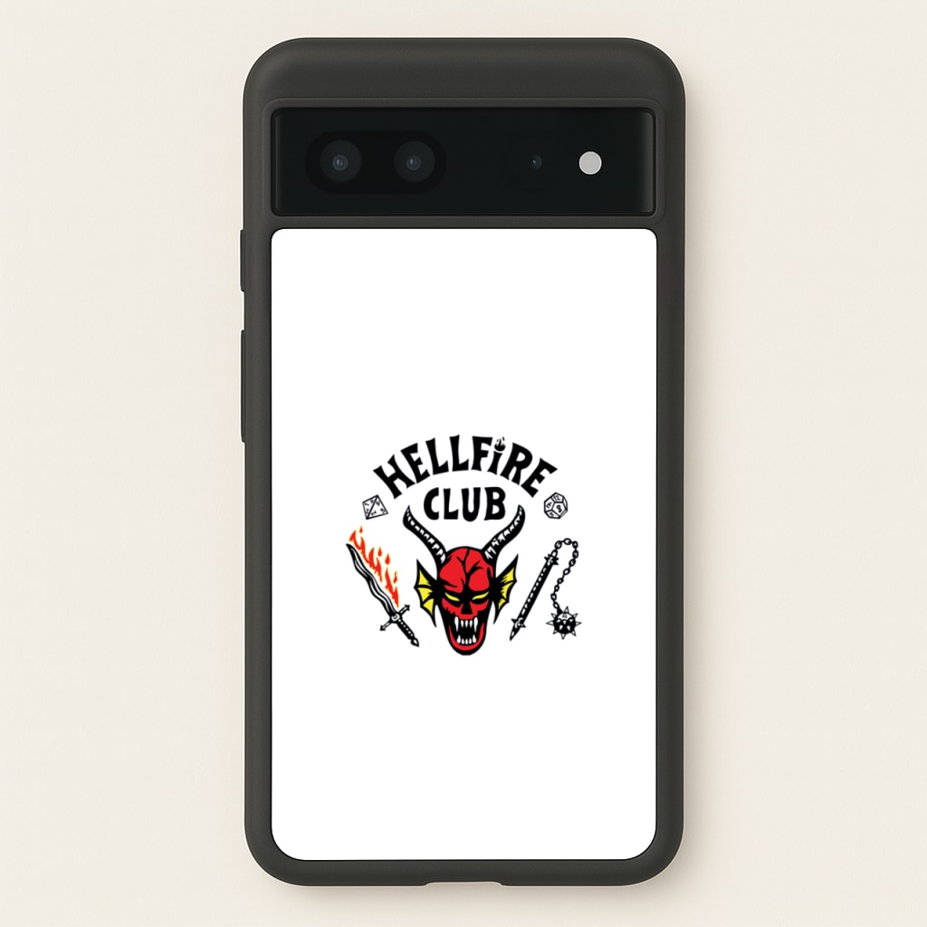 Hellfire Logo - White - Stranger Things Phone Case for Google Pixel 7
