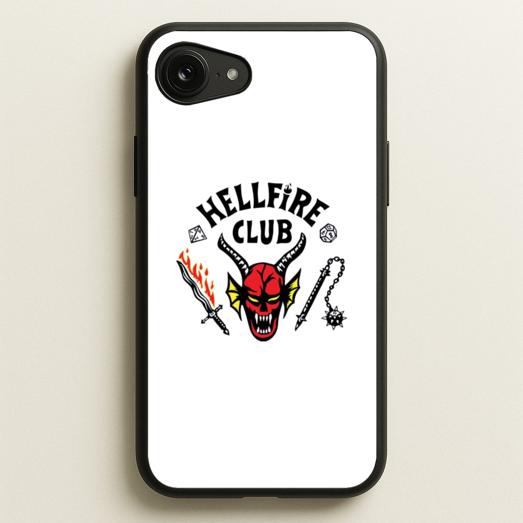 Hellfire Logo - White - Stranger Things Phone Case for iPhone 16e