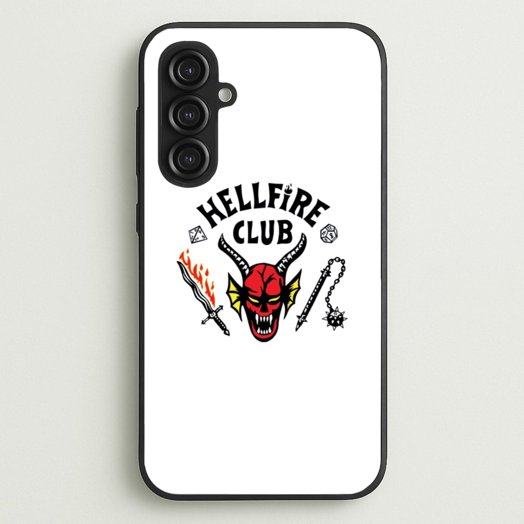 Hellfire Logo - White - Stranger Things Phone Case for Galaxy S23FE