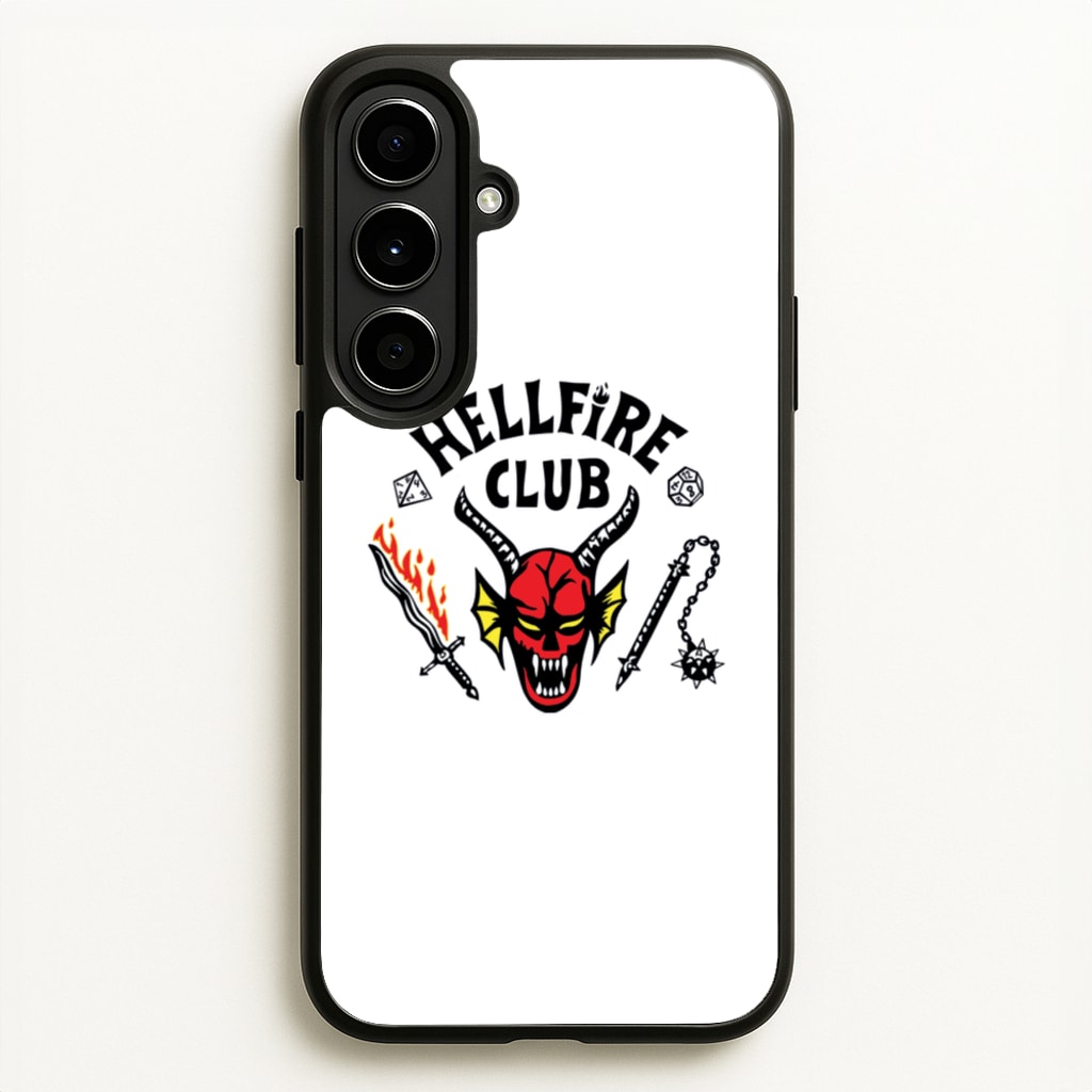 Hellfire Logo - White - Stranger Things Phone Case for Galaxy A56