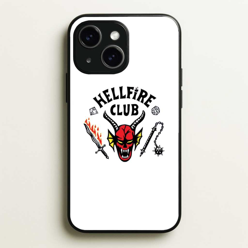 Hellfire Logo - White - Stranger Things Phone Case for iPhone 15