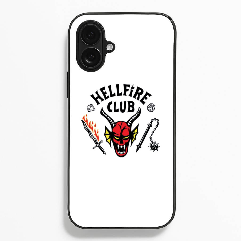 Hellfire Logo - White - Stranger Things Phone Case for iPhone 16 Plus