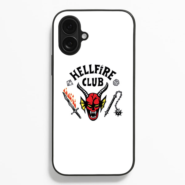 Hellfire Logo - White - Stranger Things Phone Case for iPhone 16 Plus