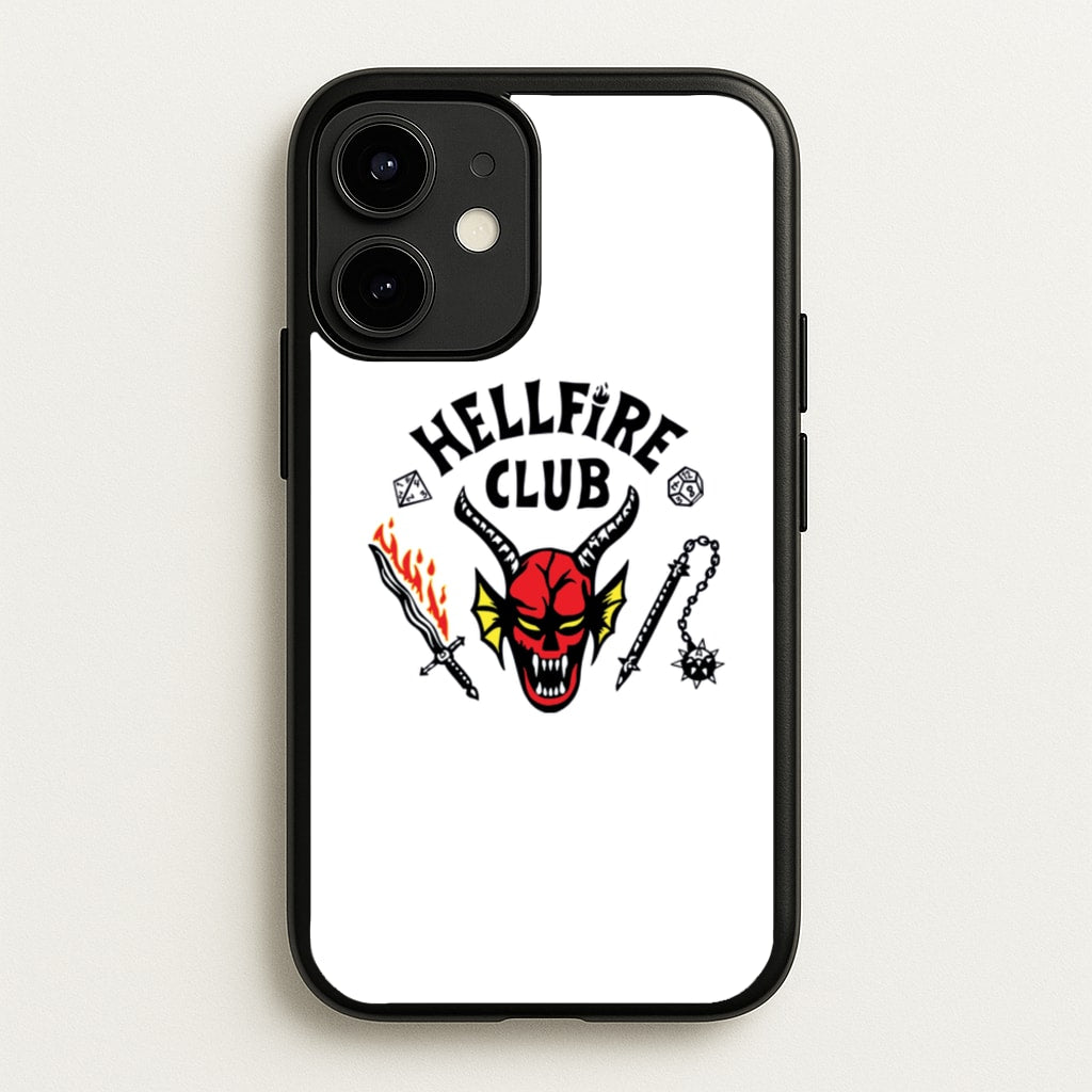 Hellfire Logo - White - Stranger Things Phone Case for iPhone 12 / 12 Pro