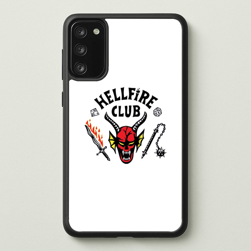Hellfire Logo - White - Stranger Things Phone Case for Galaxy A41