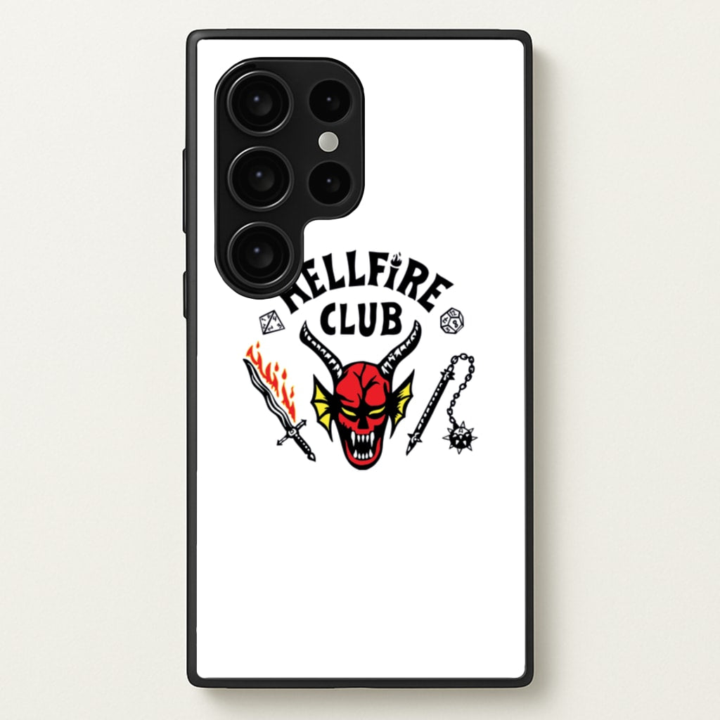 Hellfire Logo - White - Stranger Things Phone Case for Galaxy S24 Ultra