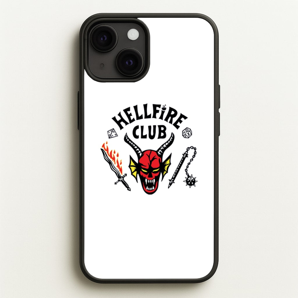 Hellfire Logo - White - Stranger Things Phone Case for iPhone 13 Mini