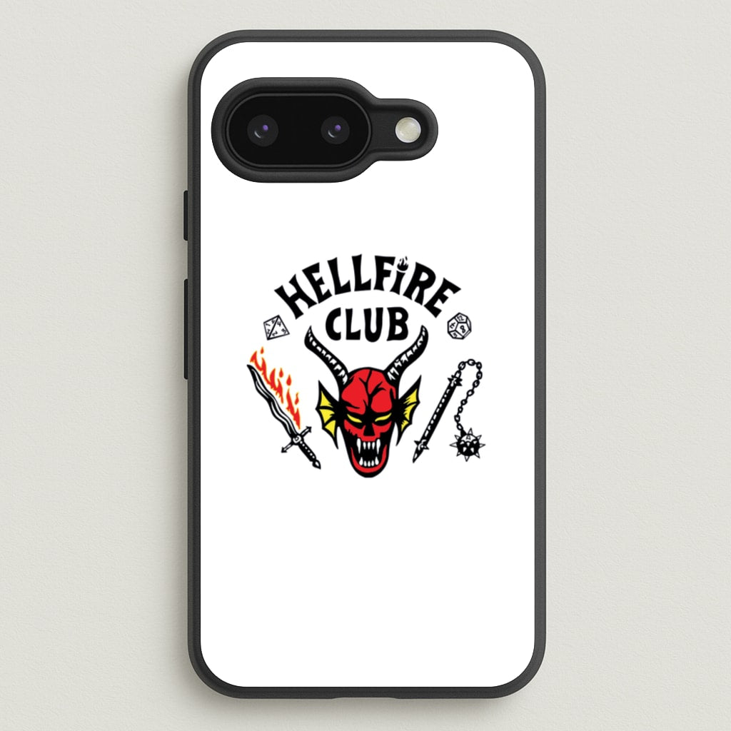 Hellfire Logo - White - Stranger Things Phone Case for Google Pixel 9a