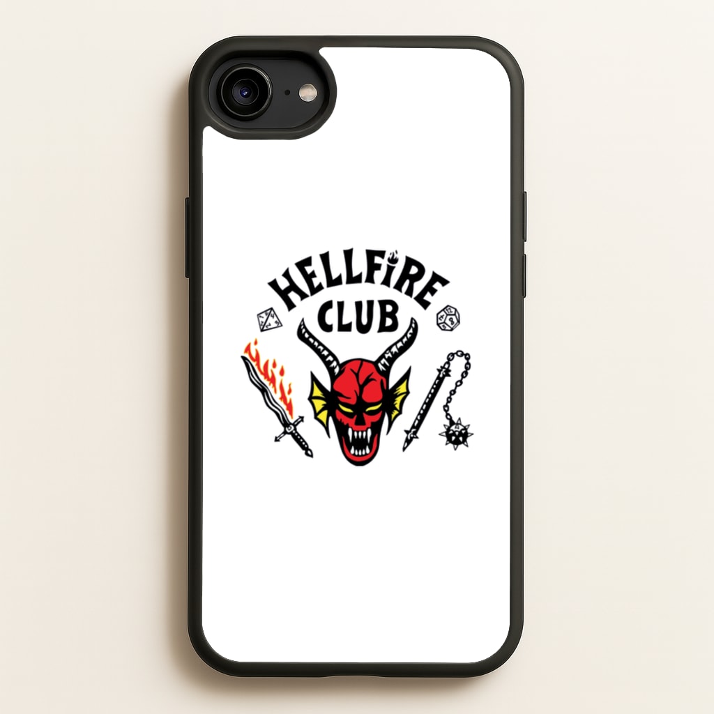 Hellfire Logo - White - Stranger Things Phone Case for iPhone 6 / 7 / 8 / SE