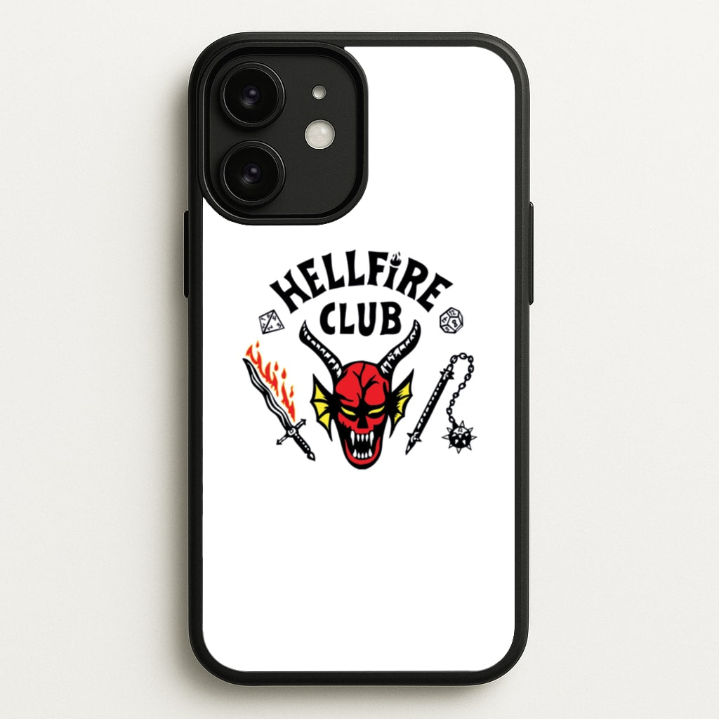 Hellfire Logo - White - Stranger Things Phone Case for iPhone 11