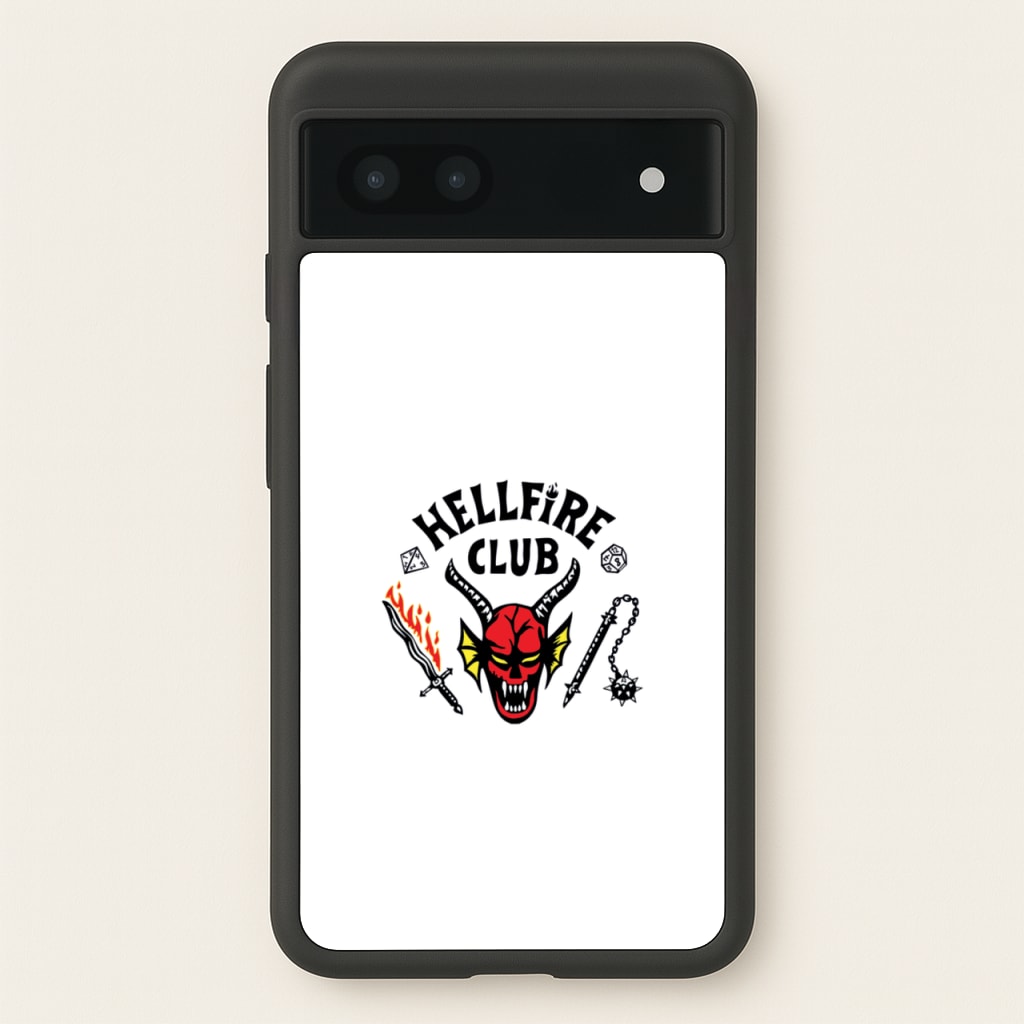 Hellfire Logo - White - Stranger Things Phone Case for Google Pixel 7a