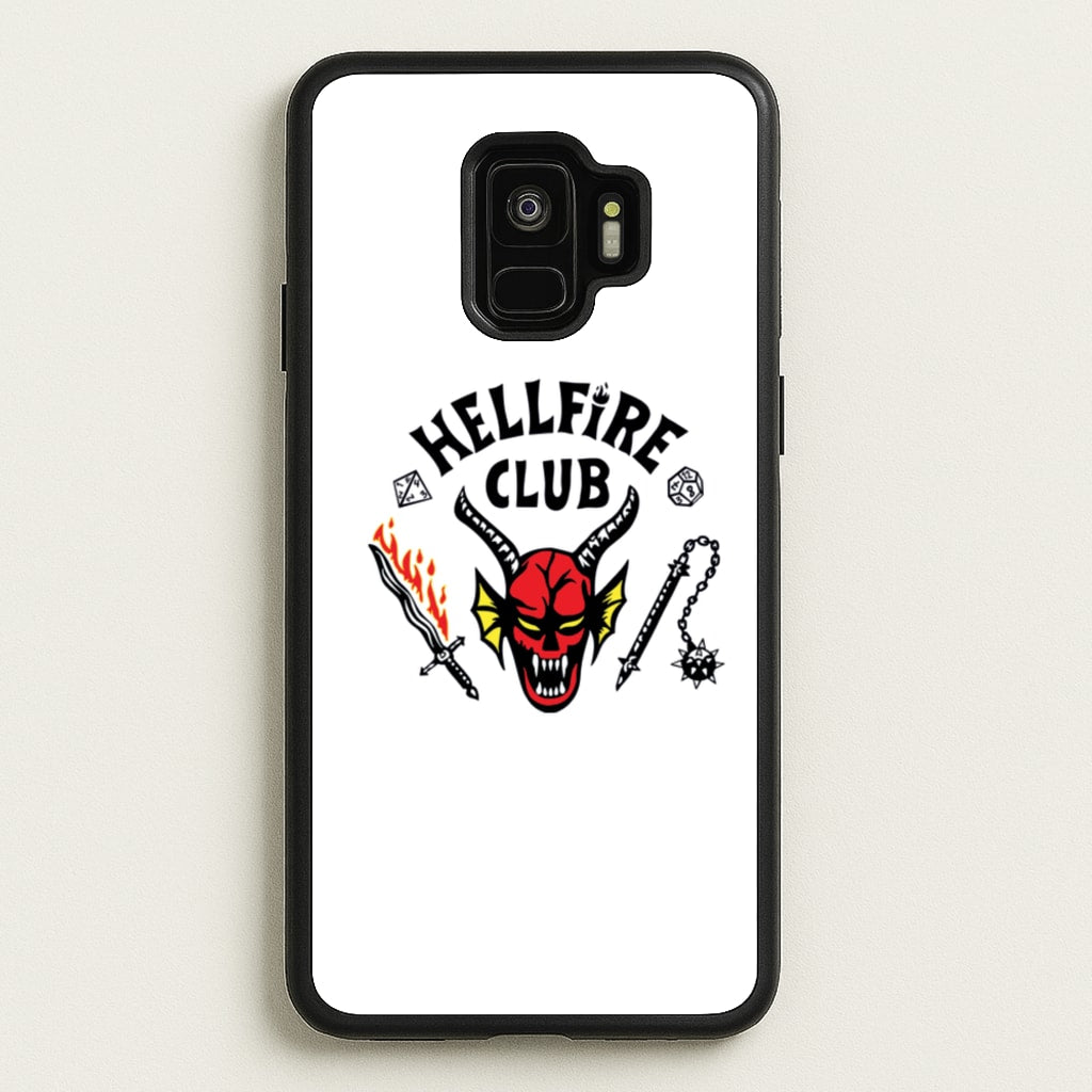 Hellfire Logo - White - Stranger Things Phone Case for Galaxy S9