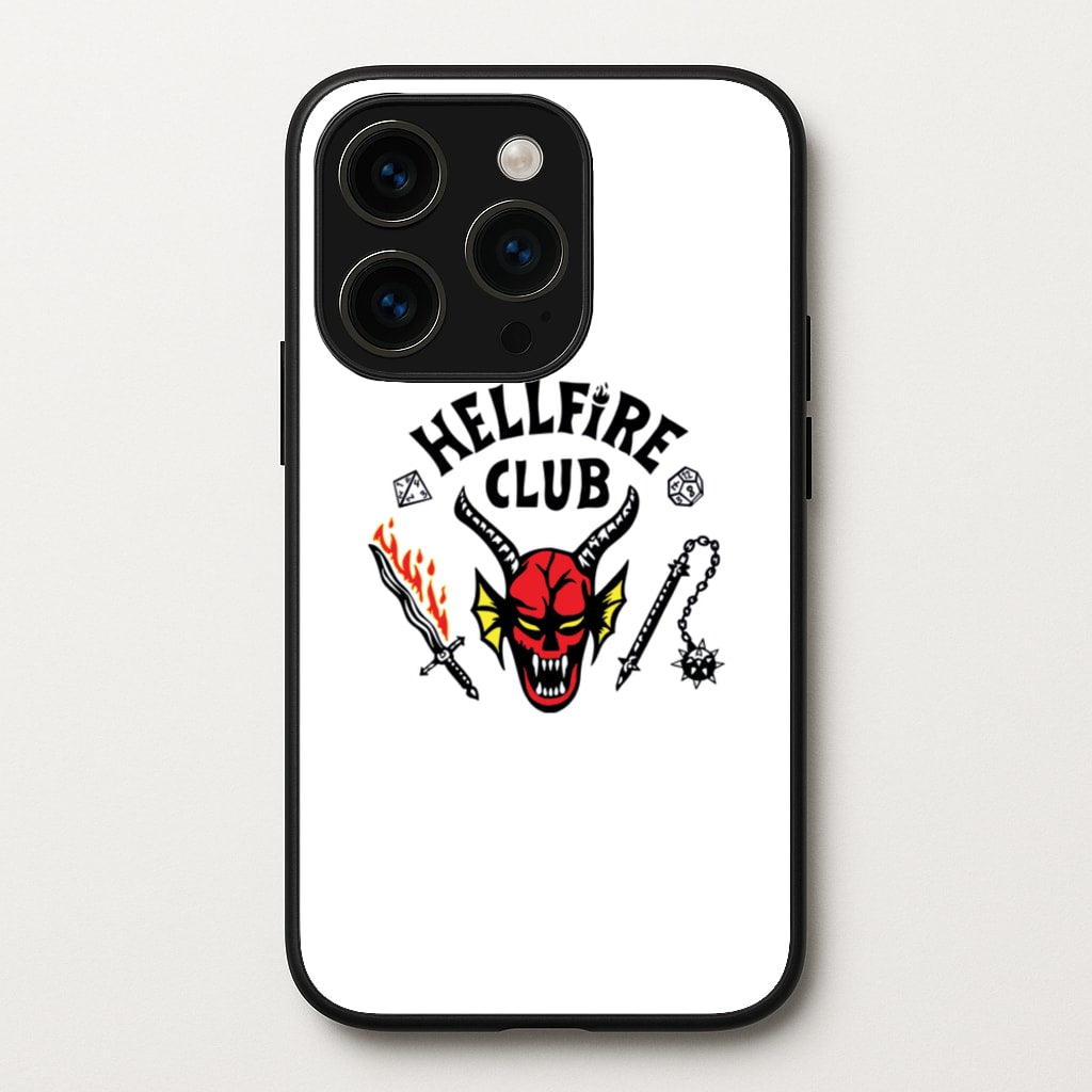 Hellfire Logo - White - Stranger Things Phone Case for iPhone 14 Pro