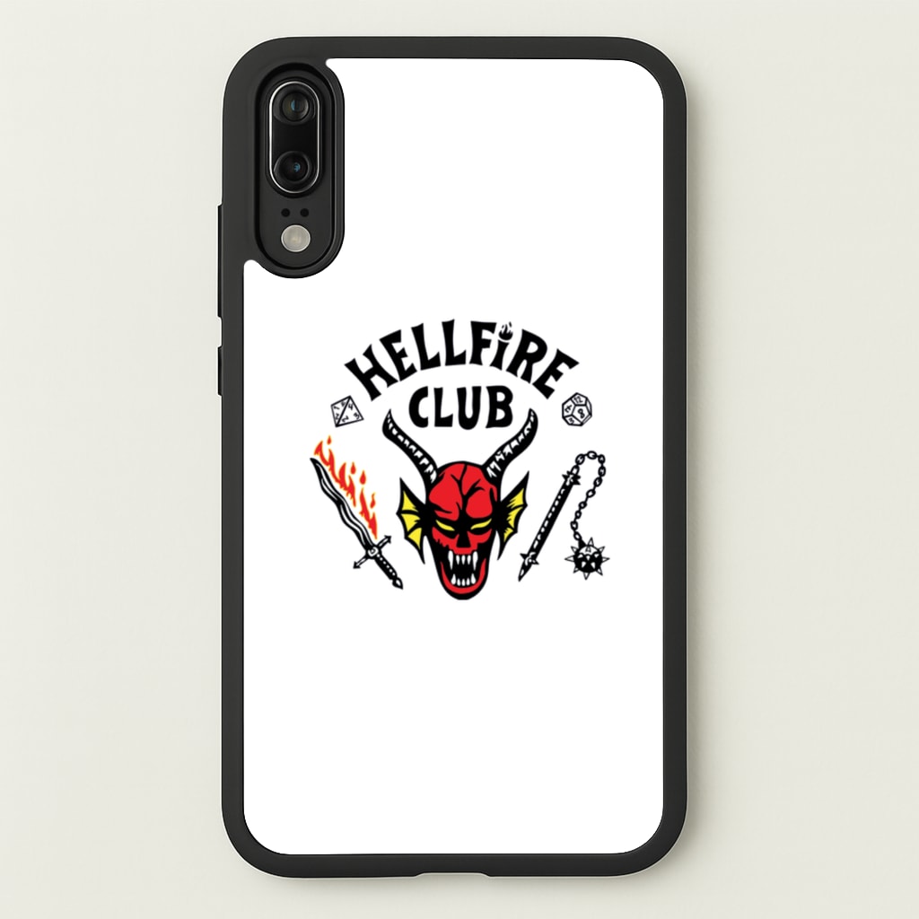Hellfire Logo - White - Stranger Things Phone Case for Huawei P20