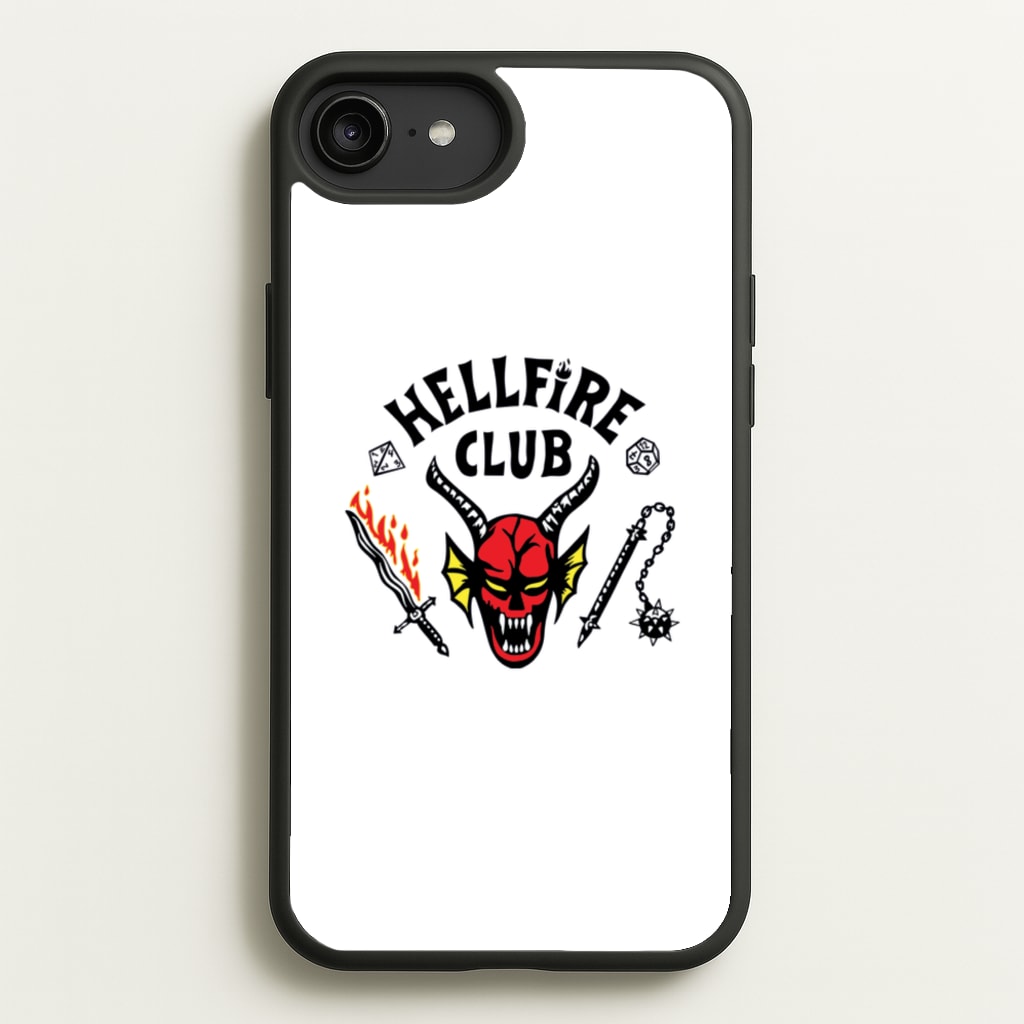 Hellfire Logo - White - Stranger Things Phone Case for iPhone 6 Plus / 7 Plus / 8 Plus
