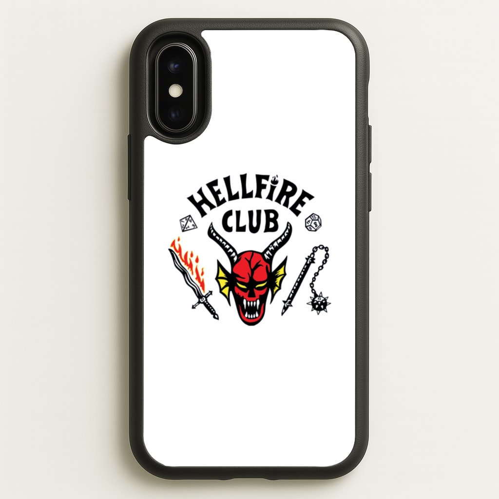 Hellfire Logo - White - Stranger Things Phone Case for iPhone X / XS