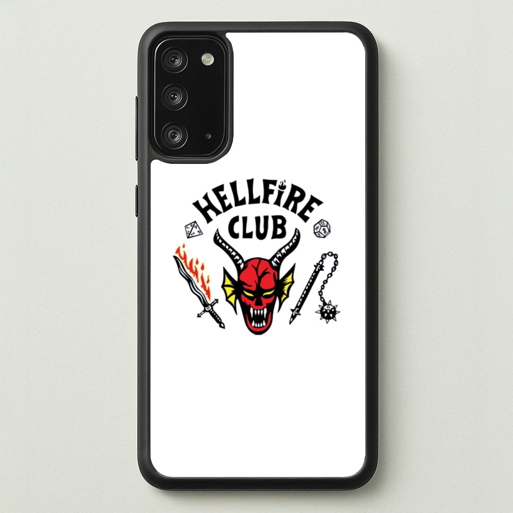 Hellfire Logo - White - Stranger Things Phone Case for Galaxy Note 20