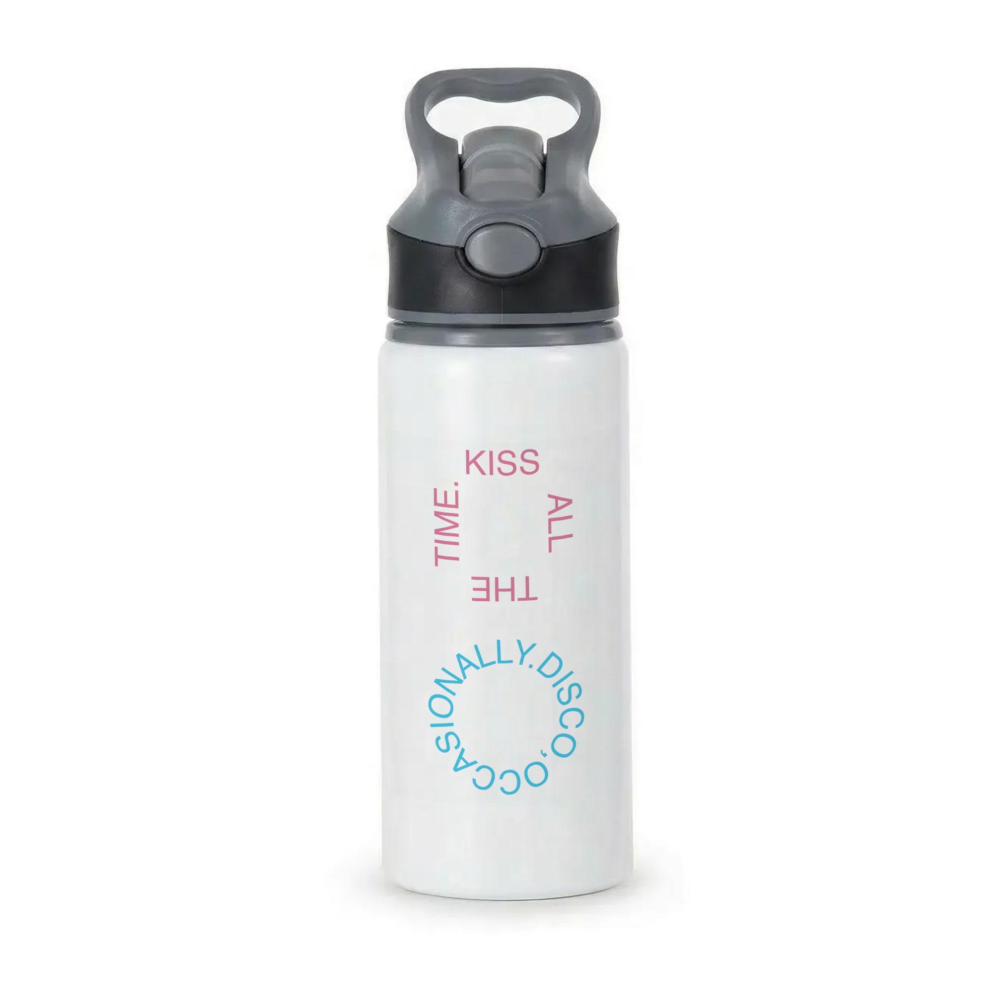 Kiss All Of The Time Active Water Bottle - Black