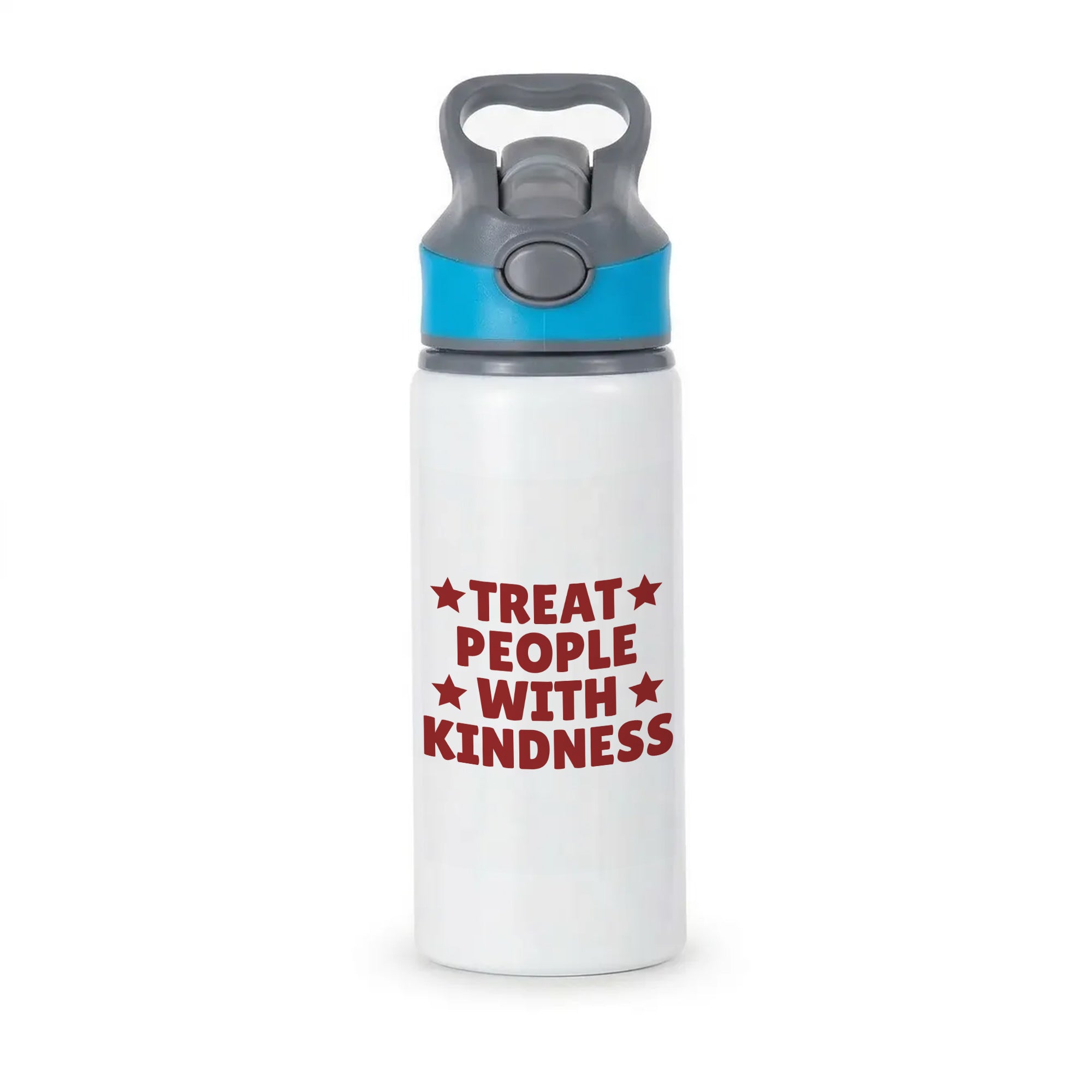 Treat People With Kindness Active Water Bottle - Blue