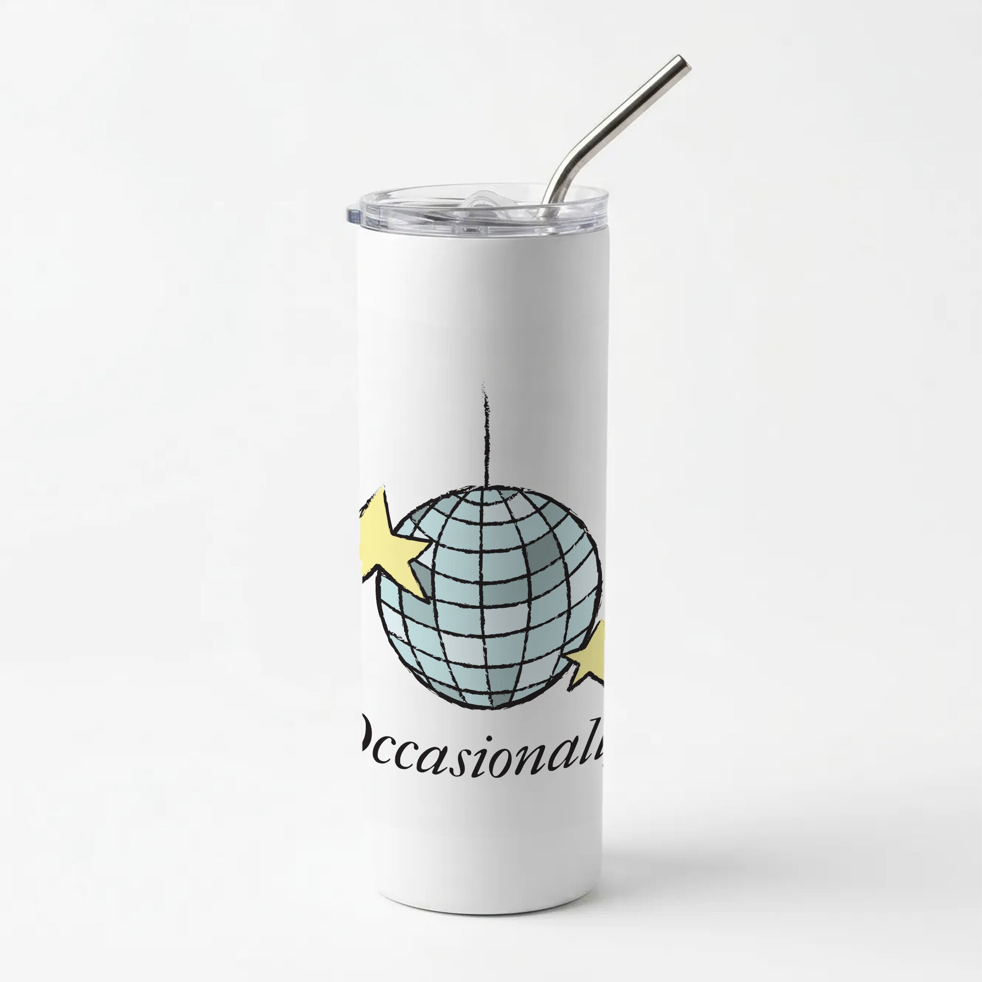 Ocasionally Discoball Skinny Tumbler