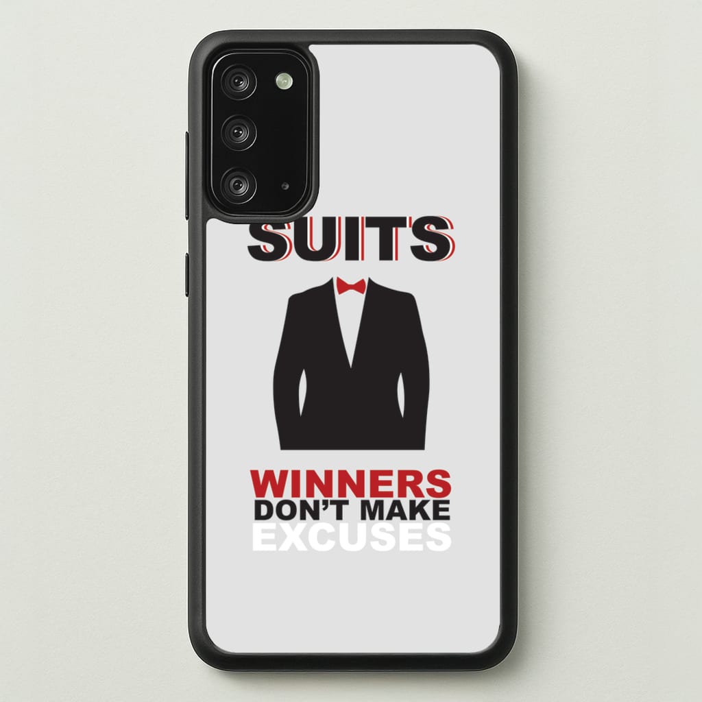 Winners Don't Make Excuses - Suits Phone Case for Galaxy Note 20