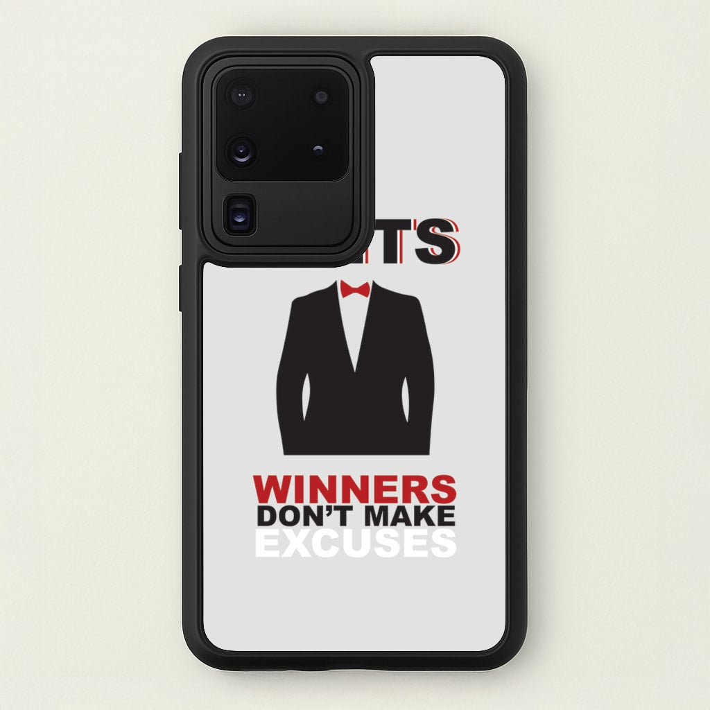 Winners Don't Make Excuses - Suits Phone Case for Galaxy S20 Ultra