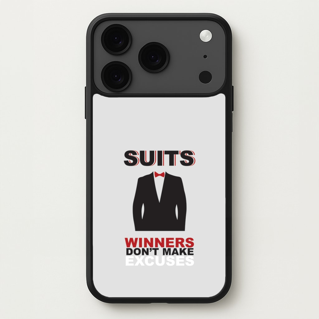 Winners Don't Make Excuses Phone Case for iPhone 17 Pro