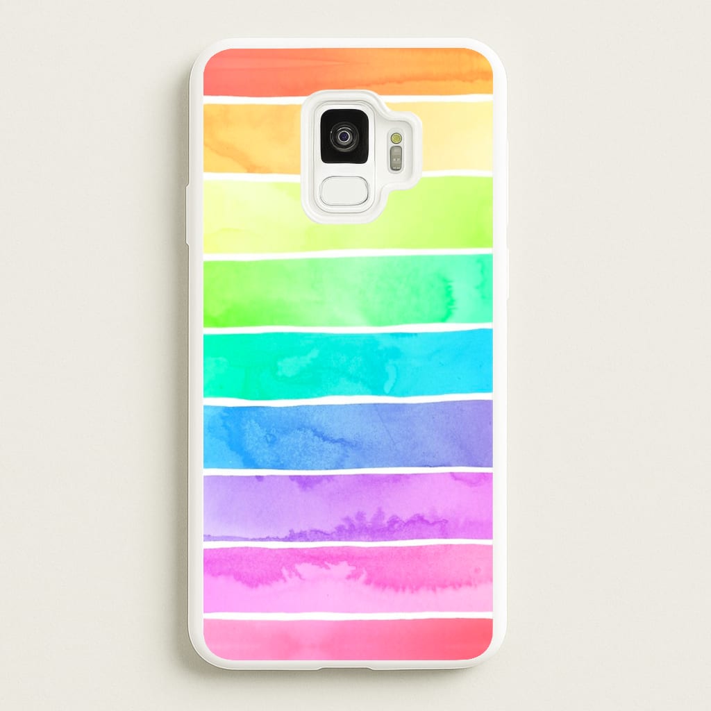 Summer Rainbow Stripes - Summer Phone Case for Galaxy S9