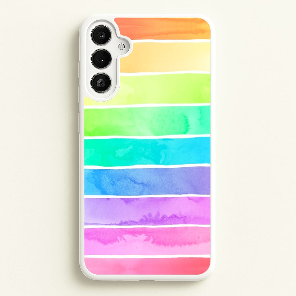 Summer Rainbow Stripes - Summer Phone Case for Galaxy A36